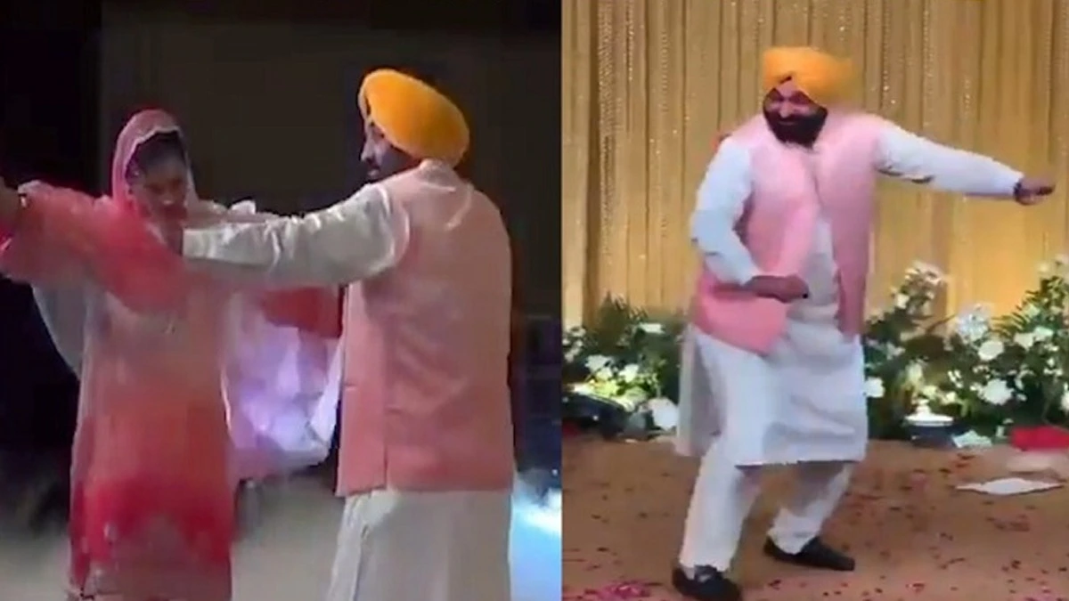 Punjab: केजरीवाल की बेटी की शादी में सीएम भगवंत मान ने पत्नी संग जमकर किया भांगड़ा। Punjab: केजरीवाल की बेटी की शादी में सीएम भगवंत मान ने पत्नी संग जमकर किया भांगड़ा।