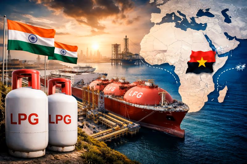 भारत की नई गैस रणनीति: अंगोला समेत कई देशों से LPG आयात पर फोकस भारत की नई गैस रणनीति: अंगोला समेत कई देशों से LPG आयात पर फोकस