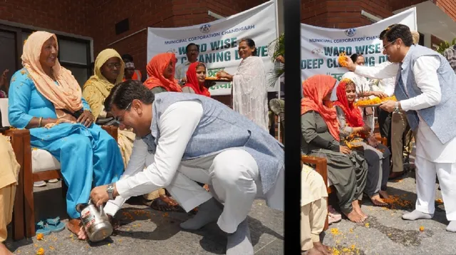 चंडीगढ़ में स्वच्छता अभियान की अनोखी शुरुआत, सफाई कर्मियों को सम्मान देकर मेयर ने दिया स्वच्छ शहर का संदेश