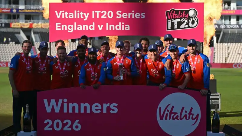 इंग्लैंड का टी-20 में दबदबा, भारत को 56 रन से हराकर सीरीज 4-0 से जीती; ICC रैंकिंग में बना नंबर-1