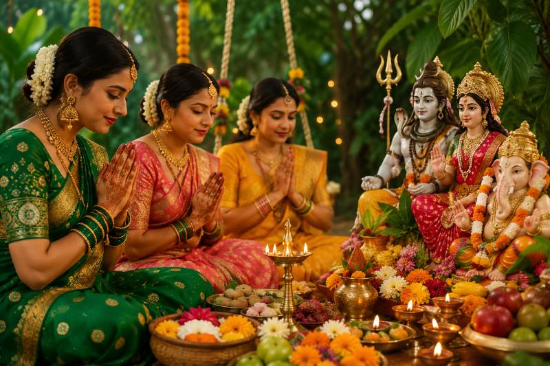हरियाली, कजरी और हरतालिका तीज 2026: जानें कब रखा जाएगा व्रत, क्या है पूजा का शुभ समय और धार्मिक महत्व
