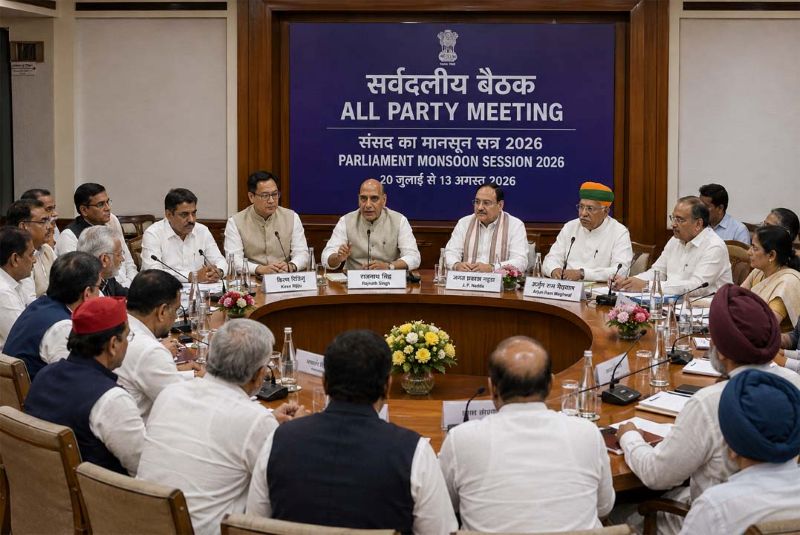 मानसून सत्र से पहले सरकार की तैयारी तेज, सर्वदलीय बैठक में कई मुद्दों पर चर्चा; वंदे मातरम विधेयक समेत अहम बिलों का रोडमैप तैयार