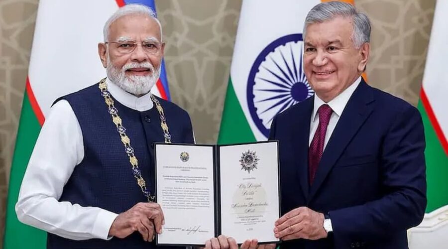 पीएम मोदी को उज्बेकिस्तान का सबसे बड़ा सम्मान, 36वां अंतरराष्ट्रीय अवॉर्ड