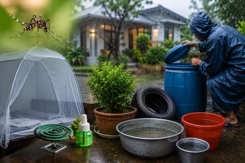 बारिश के मौसम में मच्छरों से रहें सावधान: घर में इन आसान तरीकों से रोकें पनपना बारिश के मौसम में मच्छरों से रहें सावधान: घर में इन आसान तरीकों से रोकें पनपना