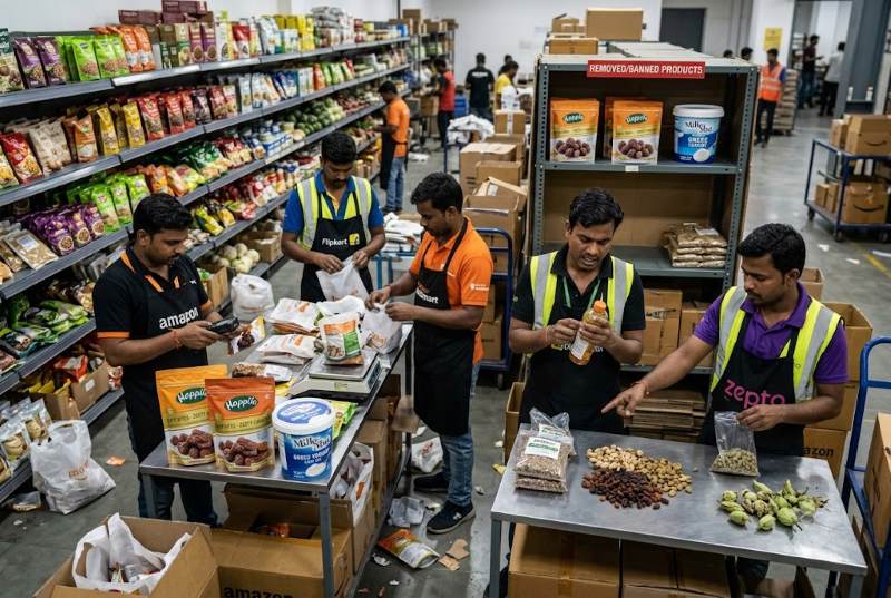 ऑनलाइन बिक रहे खाद्य सामान पर FSSAI की नजर, Amazon-Flipkart समेत 5 कंपनियों पर कानूनी कार्रवाई ऑनलाइन बिक रहे खाद्य सामान पर FSSAI की नजर, Amazon-Flipkart समेत 5 कंपनियों पर कानूनी कार्रवाई