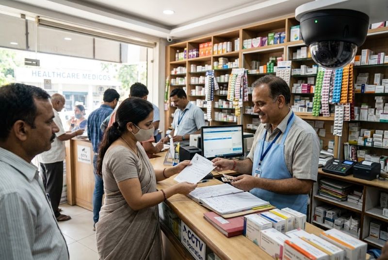 मेडिकल स्टोर्स की बिक्री पर अब CCTV की निगरानी, बिना पर्ची दवा देने वालों पर बढ़ेगी सरकार की नजर