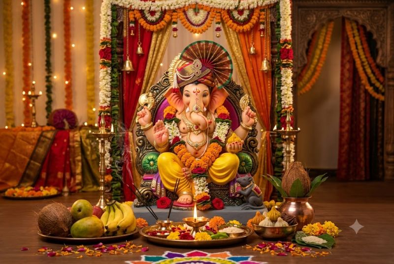 बप्पा के आगमन से शुरू हुआ गणेशोत्सव, पूजा के बाद पढ़ें गणेश चालीसा और पाएं मंगल का आशीर्वाद