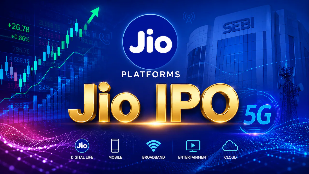जियो प्लेटफॉर्म्स के IPO पर बड़ा अपडेट: दिवाली से पहले शेयर बाजार में दस्तक की तैयारी, ₹37,800 करोड़ का होगा इश्यू जियो प्लेटफॉर्म्स के IPO पर बड़ा अपडेट: दिवाली से पहले शेयर बाजार में दस्तक की तैयारी, ₹37,800 करोड़ का होगा इश्यू